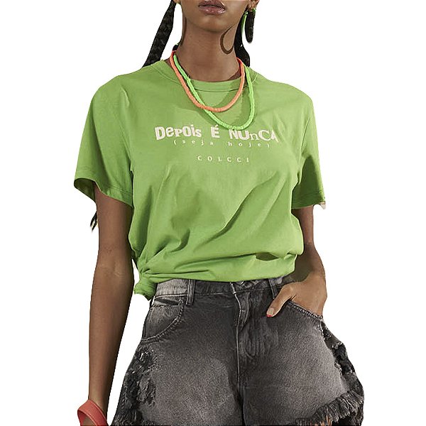 Camiseta Colcci Now Verde Feminino