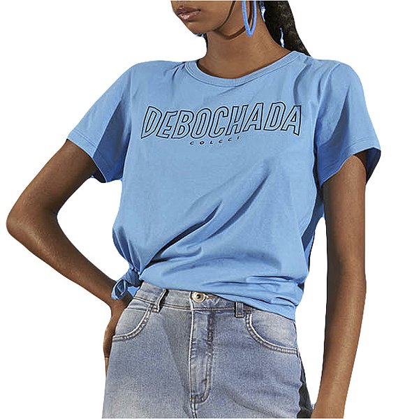 Camiseta Colcci Comfort Azul Feminino