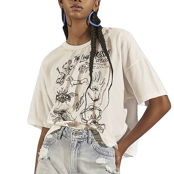 Camiseta Colcci Super Luiza Off-Shell Feminino