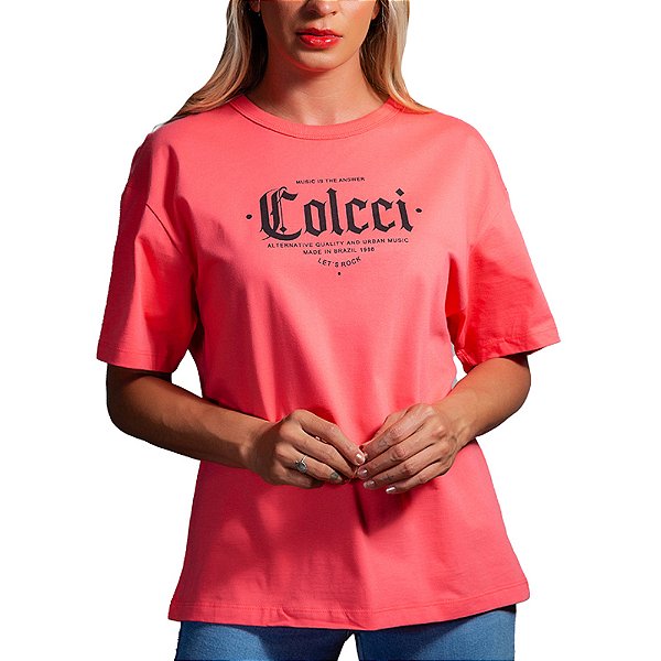 Camiseta Colcci Jamie Rosa Feminino