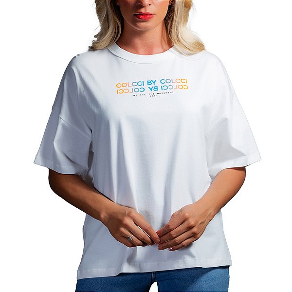 Camiseta Colcci Luiza Off Shell Feminino