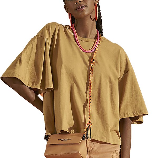 Camiseta Colcci Loose Marrom Feminino