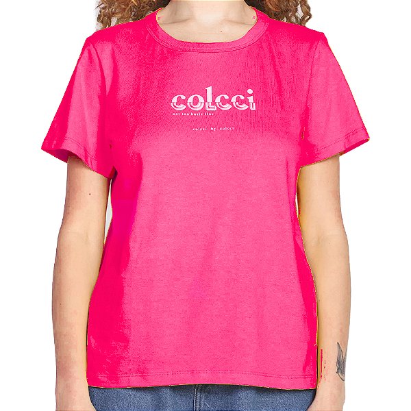 Camiseta Colcci Comfort Rosa Feminino