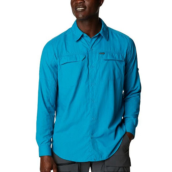 Camisa Columbia Silver Ridge 2.0 Azul Masculino - Attemporal Boutique