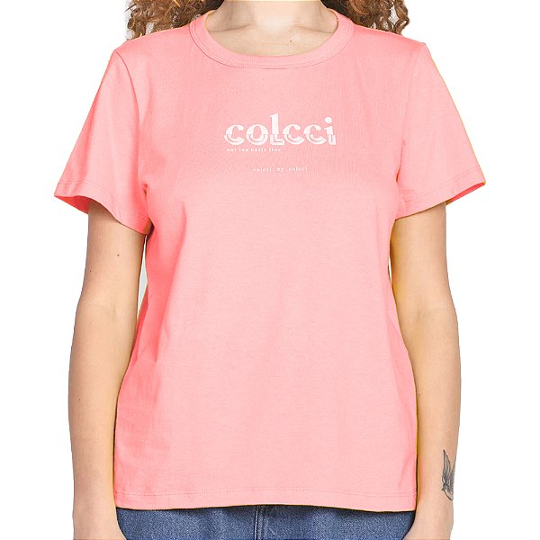 Camiseta Colcci Comfort VE23 Rosa Feminino