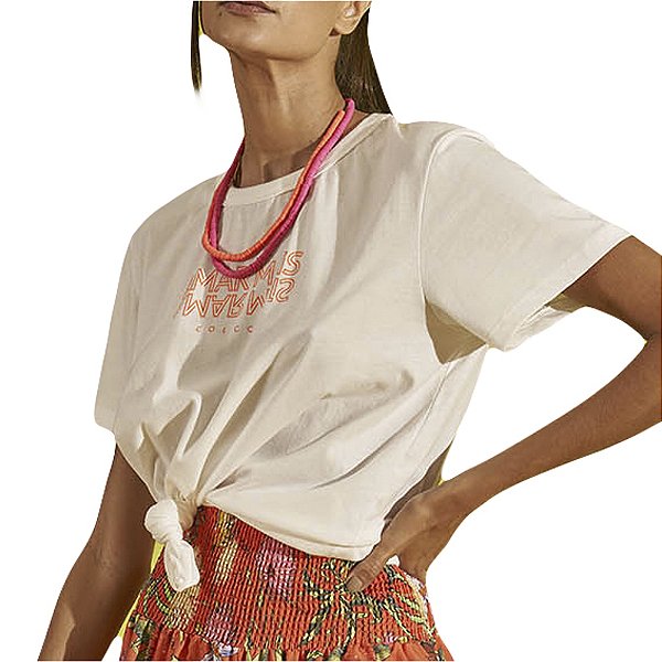 Camiseta Colcci Love Off Shell Feminino
