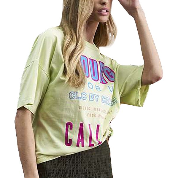 Camiseta Estampada Colcci Super Luiza Verde Feminino
