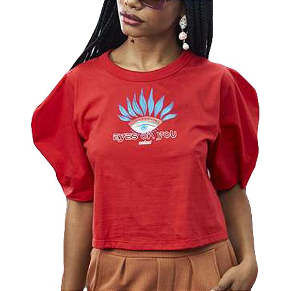 Camiseta Colcci Estampada VE23 Vermelho Feminino