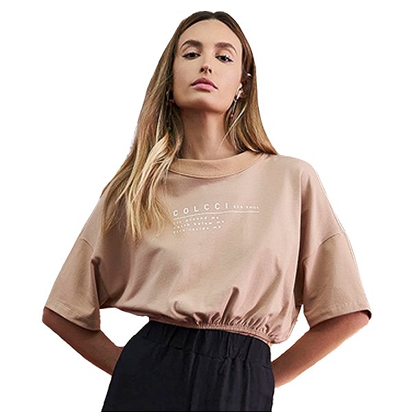Camiseta Colcci Fashion Bege Feminino