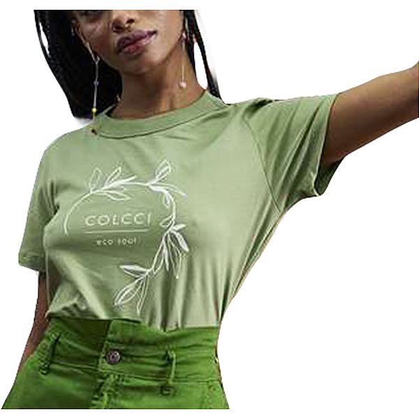 Camiseta Estampada Colcci Verde Feminino