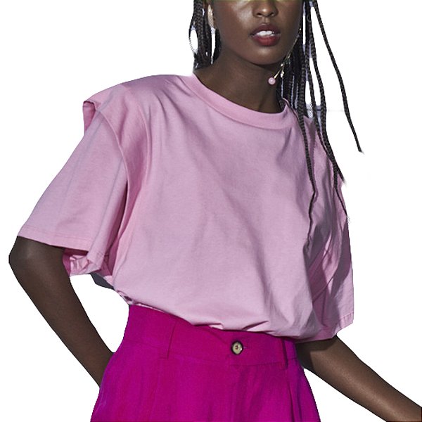 Camiseta Colcci Jamie Rosa Feminino