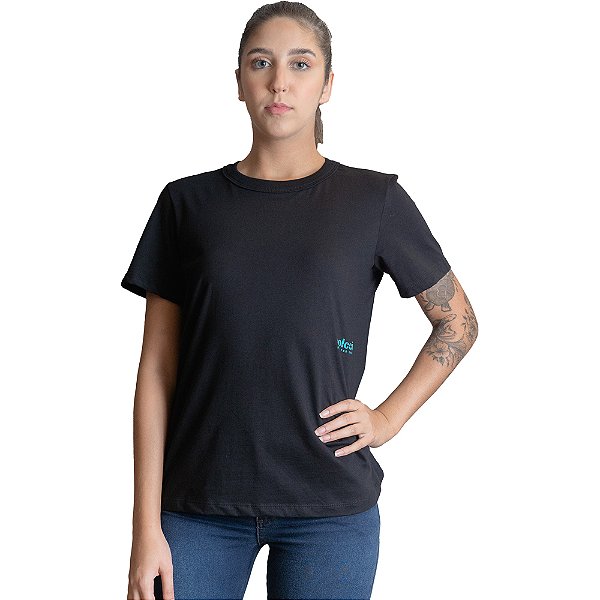 Camiseta Colcci Basic Comfort VE23 Preto Feminino