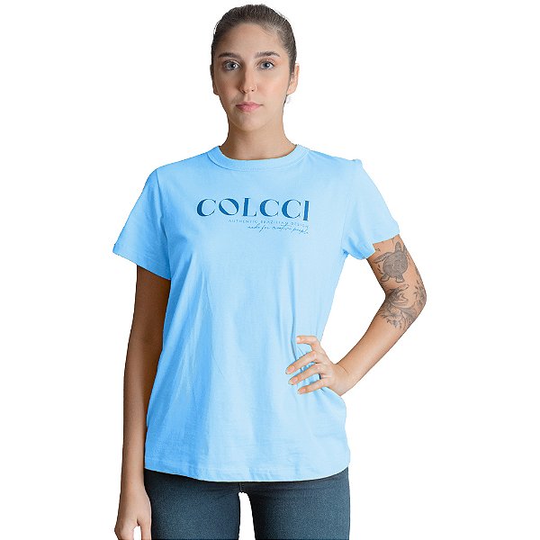 Camiseta Colcci Comfort Azul Feminino