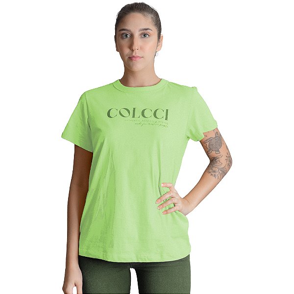 Camiseta Colcci Comfort Verde Feminino