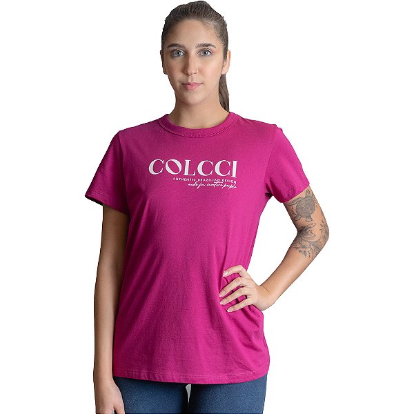 Camiseta Colcci Comfort VE23 Rosa Feminino