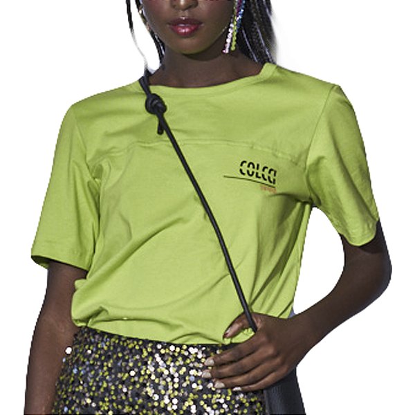 Camiseta Colcci Comfort Verde Feminino