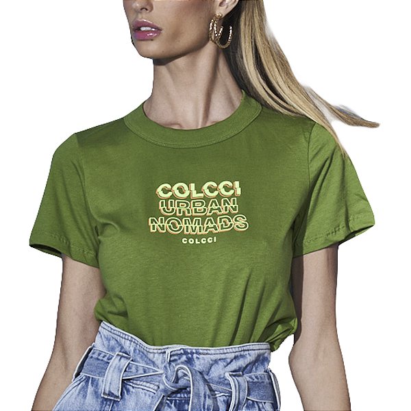 Camiseta Colcci Comfort Verde Feminino
