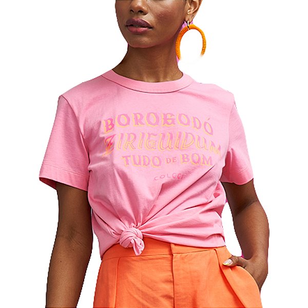 Camiseta Colcci Comfort Rosa Feminino