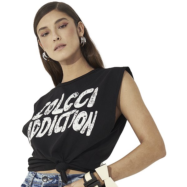 Camiseta Colcci Boy 2 V23 Preto Feminino