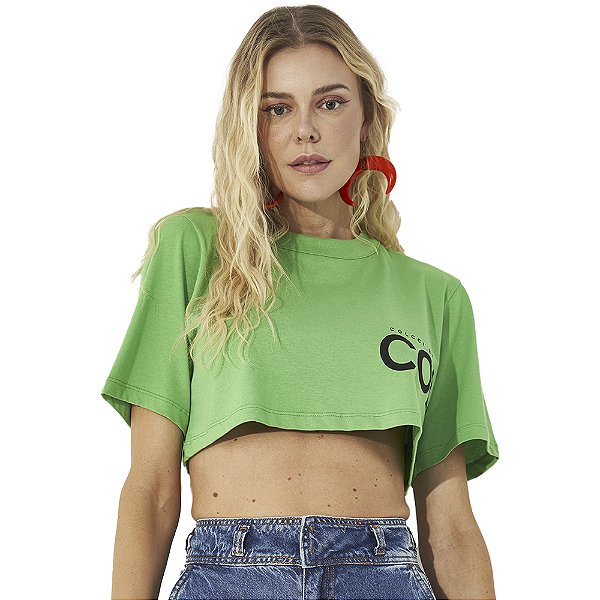 Camiseta Colcci Now V23 Verde Feminino