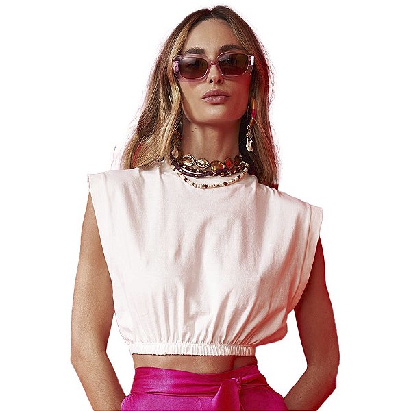 Camiseta Colcci Style AV23 Off White Feminino