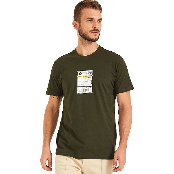 Camiseta Estampado Forum Slim P23 Verde Masculino