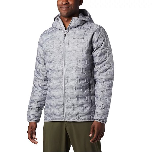 Jaqueta Columbia Down Delta Ridge Hooded Cinza Masculina