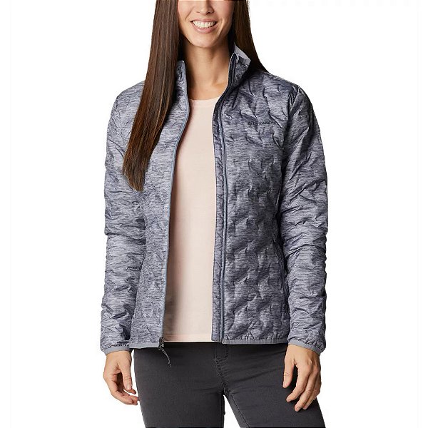 Jaqueta Columbia Down Delta Ridge Cinza Feminina