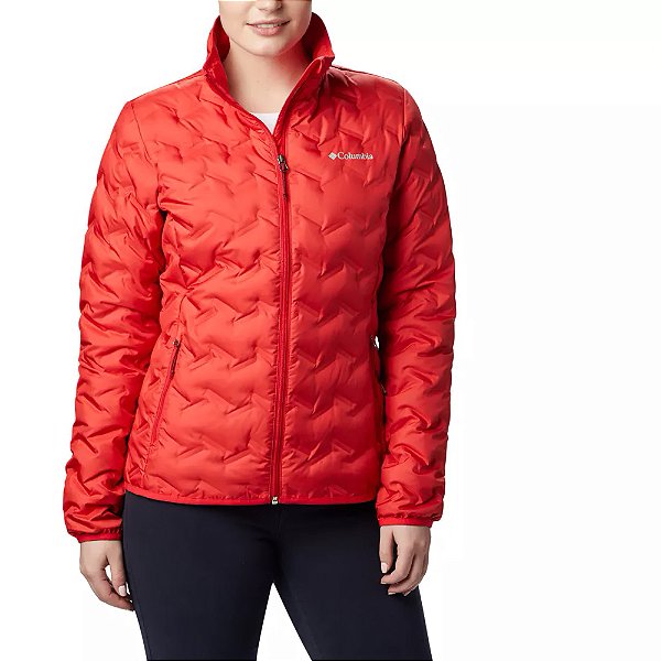 Jaqueta Columbia Down Delta Ridge Vermelha Feminina