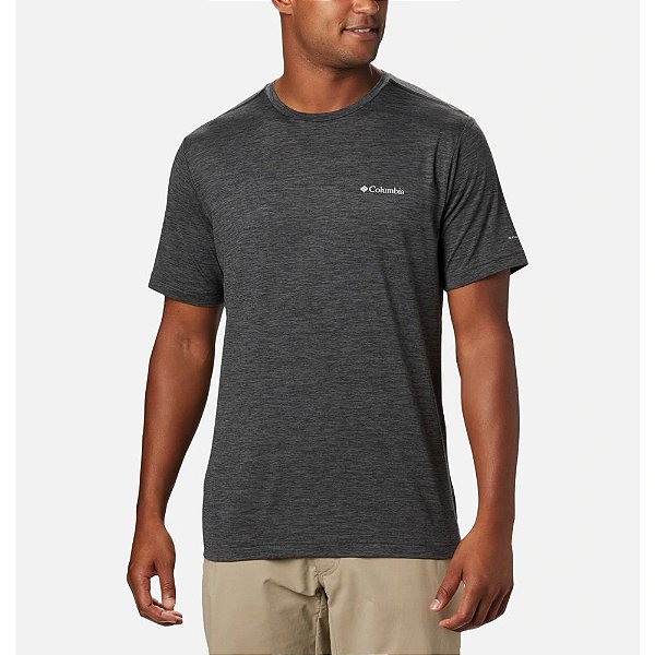 Camiseta Columbia Tech Trail Crew - Chumbo
