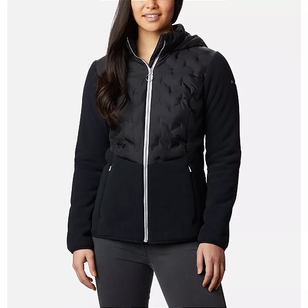 Jaqueta Columbia Delta Ridge Hybrid Fleece FZ Preto Feminino