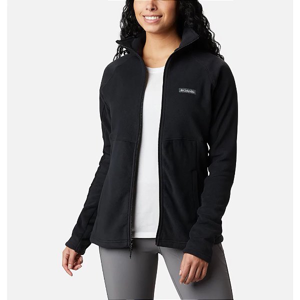 Jaqueta Columbia Fleece Basin Trail II Full Zip Preta Feminina