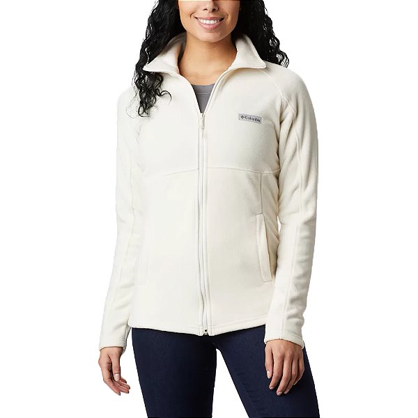 Jaqueta Columbia Fleece Basin Trail II Full Zip Off-White Feminina