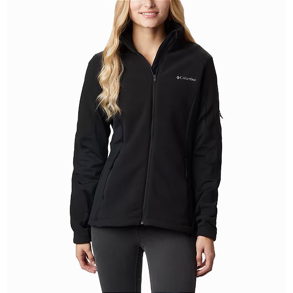 Jaqueta Columbia Polar Poeder Fleece FZ Preta Feminina