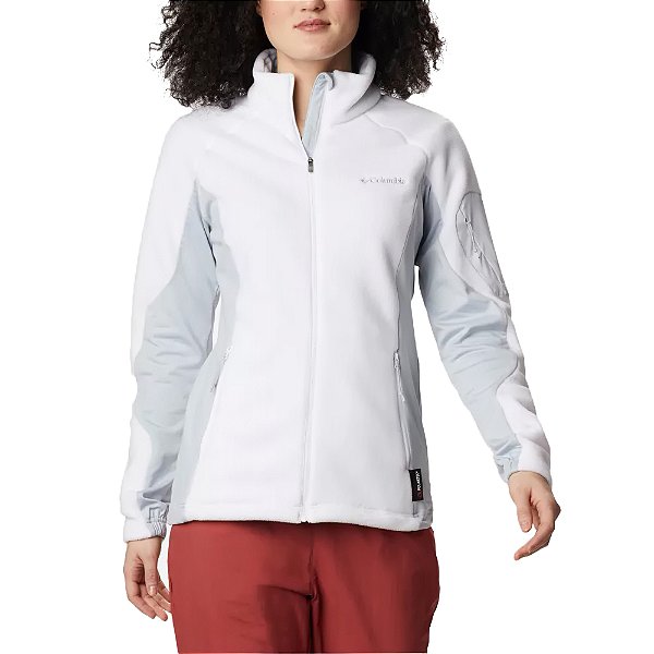 Jaqueta Columbia Polar Poeder Fleece FZ Branca Feminina