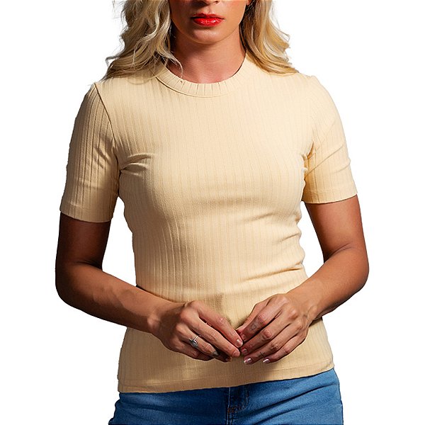 Blusa Colcci Canelada Bege Feminino