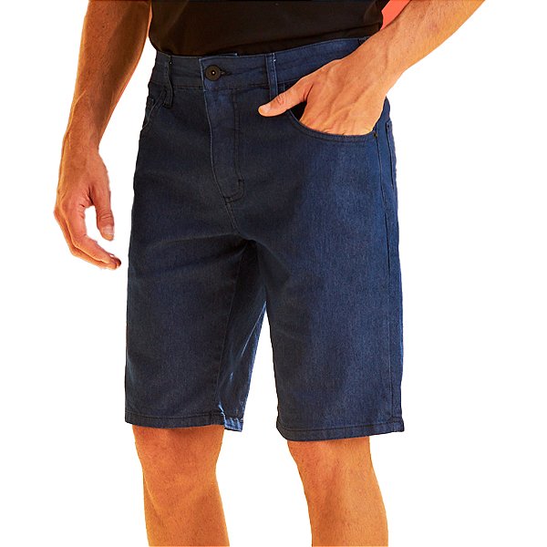 Bermuda Jeans Forum Paul Slim Azul Masculina