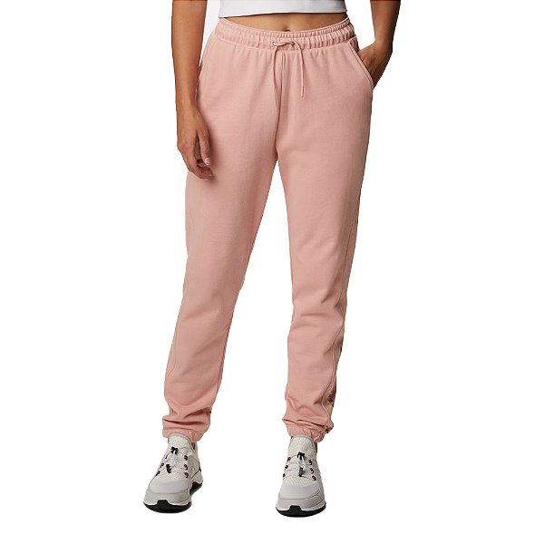 Calça Jogger Columbia Logo II French Terry Rosa Feminino