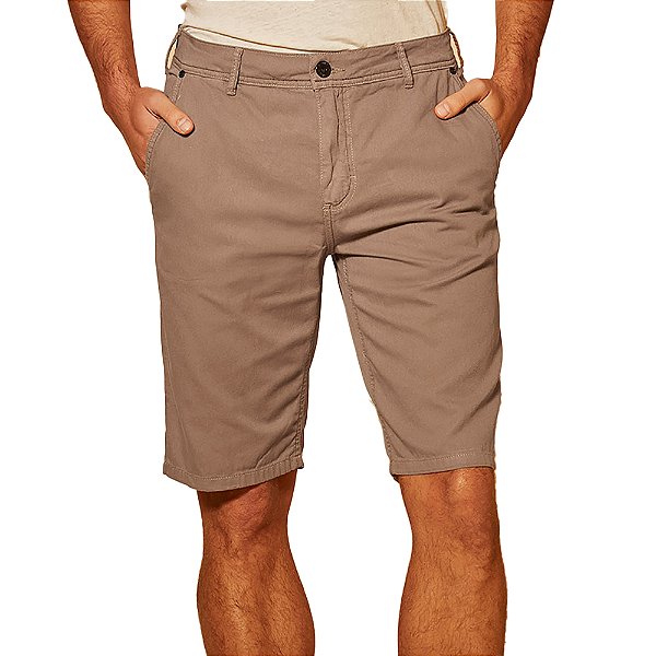 Bermuda Sarja Forum Davi Marrom Masculina