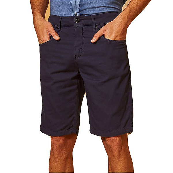 Bermuda Forum Paul Slim Azul Marinho Masculino