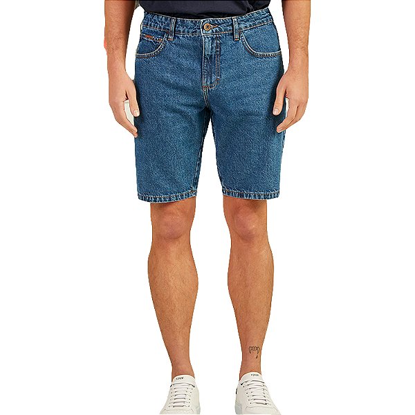 Bermuda Jeans Forum Paul Slim Azul Masculino