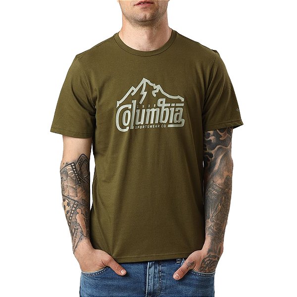 Camiseta Columbia Path Lake Graphic II Verde Masculino
