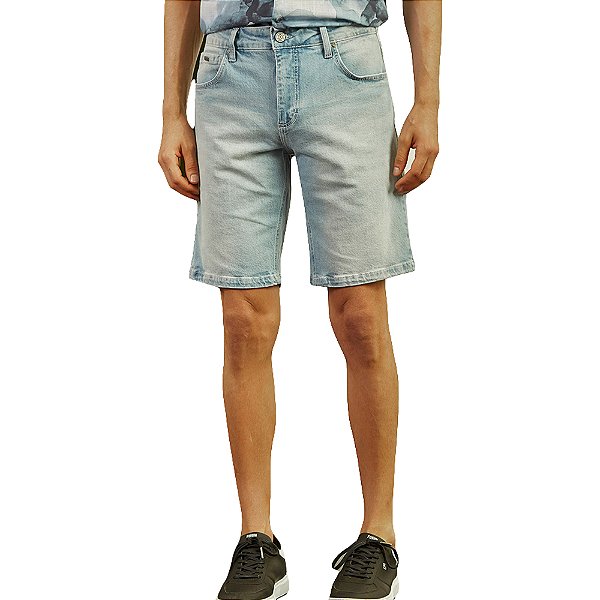 Bermuda Jeans Forum Paul Slim Azul Masculino