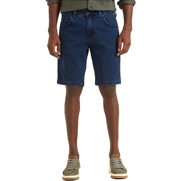 Bermuda Jeans Forum Paul Slim Essential P23 Azul Masculino