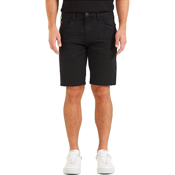 Bermuda Jeans Forum Paul Slim P23 Preto Masculino