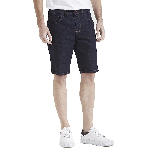 Bermuda Jeans Forum Paul Slim V23 Azul Escuro Masculino