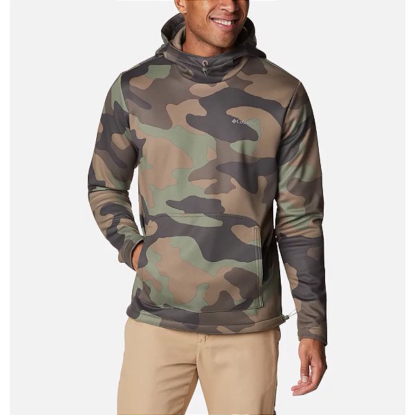 Blusão Columbia Out-Shield Dry Fleece Capuz Verde Masculino