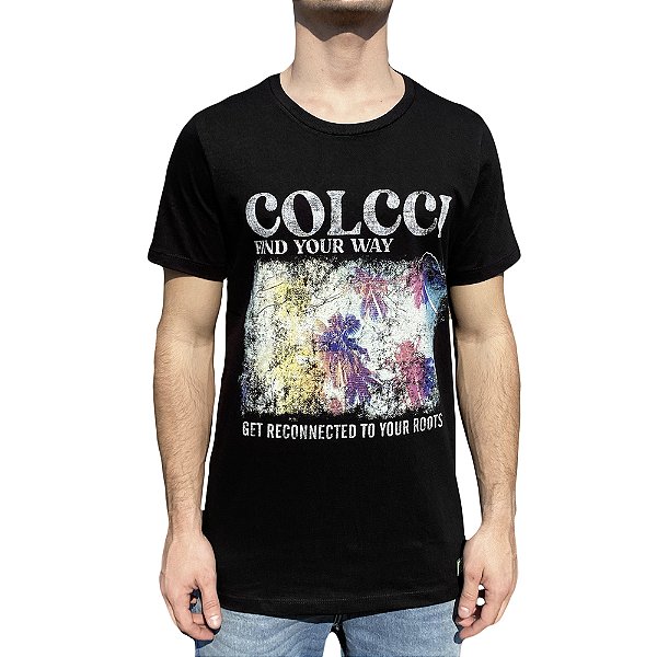 Camiseta Colcci Slim Preta Masculino