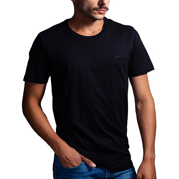 Camiseta Colcci Slim Algodão Premium VE23 Preto Masculino