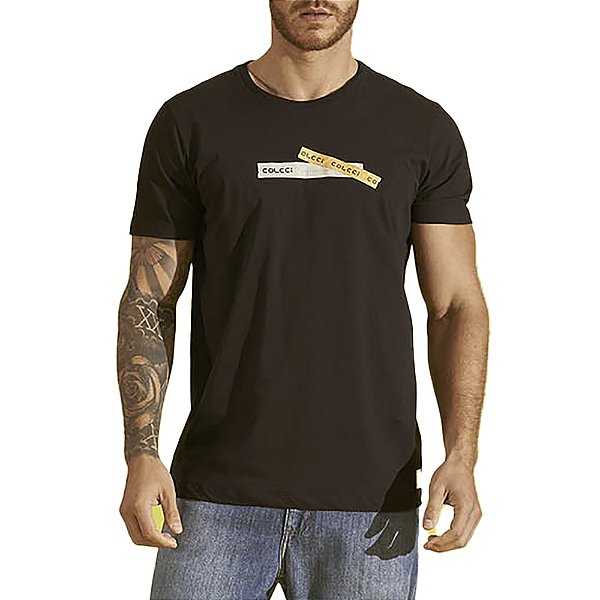 Camiseta Estampada Colcci Slim Preto Masculino